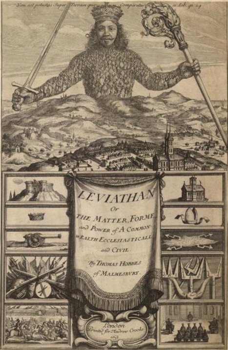 O leviatã desenhado por Abraham Bosse para Hobbes